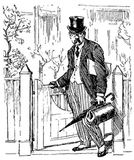 Pinstripes: City Gent leaving for work