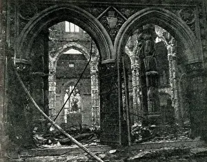 Guildhall: City of London Guildhall after night raid, WW2