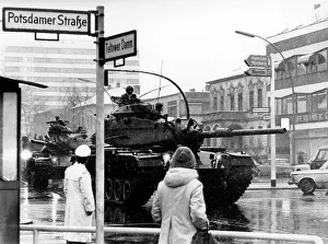 Lichterfelde: City manoeuvre of the US brigade of Berlin