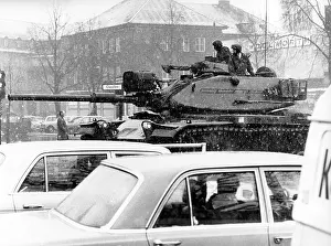 Lichterfelde: City manoeuvre of the US brigade of Berlin