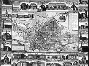 Suburbs: City map of Berlin, around 1750