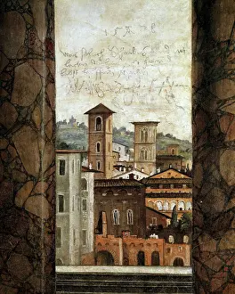 Peruzzi: City view with the Church