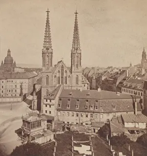Sauer: City view of Dresden, historical