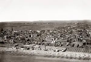 Toward: City view toward pyramids, Cairo, Egypt, c.1880's