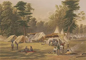 Sentries: US Civil War, 1861-1865. Confederate camp