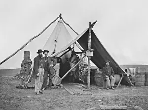 Commissary: US Civil War, 1861-1865. Dressed beef hangs