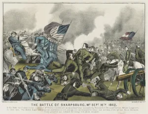Sharpsburg: US Civil War. Battle of Antietam, also called