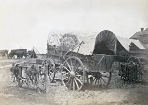 Saddlery: The Civil War. Covered wagon for Headquarters ?