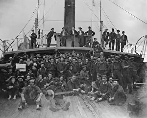 Lcgr2018: US Civil War. Crew of the USS Hunchback, side-wheel