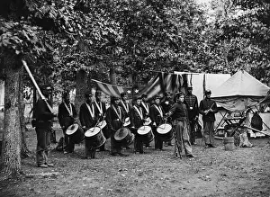 Rhythmic: US Civil War. The Drum corps of the 93rd New