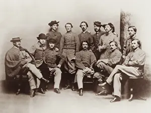 Singleton: Civil War group picture of Confederate Colonel