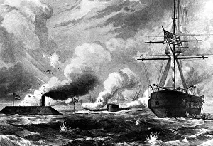 Merrimack: CIVIL WAR--Illustration depicting the first ?