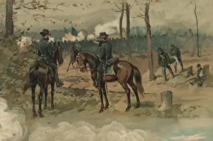 Thure: US Civil War. Memorial poster, Grant from