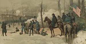 Thure: US Civil War. Memorial poster, Grant from