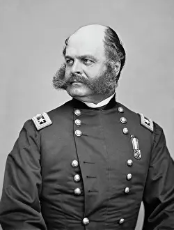 Traditionally: Civil War portrait of General Ambrose Burnside