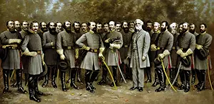 Boot: Civil War print of General Robert E. Lee and