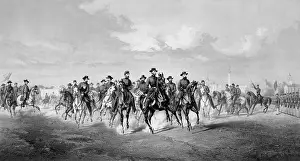 Tecumseh: Civil War print of General Sherman and his