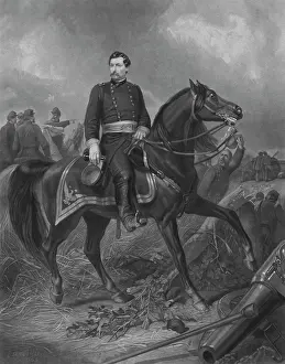 Mcclellan: Civil War print of Union General George McClellan