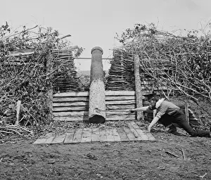 Pinkerton: US Civil War. Quaker gun discovered by Union