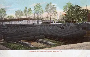Relics: Civil War relics, Fort Monroe, Hampton, Virginia, USA