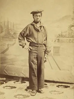 Lcgr1810: US Civil War. Studio portrait of an African