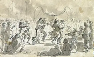 Waud: The Civil War.Released Prisoners - The dance ?