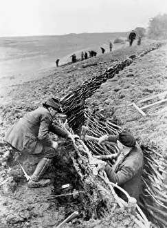 Hinterland: Civilians building fortifications, 1945