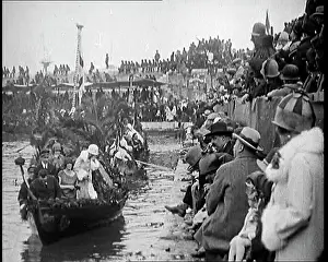 Margin: Civilians on the Margin of a River Throwing