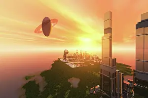 Saturn: What civilization may look like in the future on one of ?