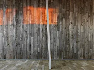 Cladding: Detail of cladding at Stonehenge Visitor Centre