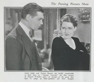 Tremayne: Clark Gable, Norma Shearer in The Strange Interval