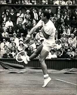 Mulligan: Clark Graebner in tennis match at Wimbledon