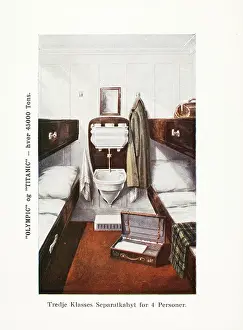 Mary Evans Library Of Congress (l&l): Third Class Cabin on the RMS Titanic