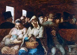 Caricaturist: The Third Class Carriage Artist: Honore Daumier