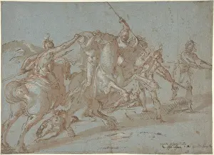 Cripple: Classical Battle Scene; Verso: Peter and John