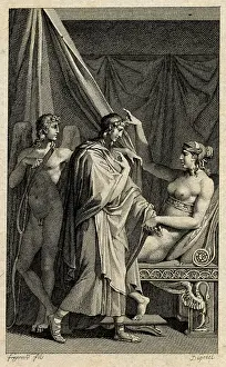 Juno: Classical scene with Hera and Eros