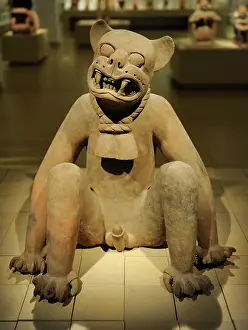 Ceramics: Classical Veracruz culture. Mexico. Shaped incense burner ja