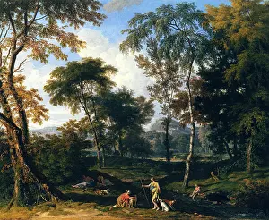 Lairesse: Classical wooded landscape, by Glauber