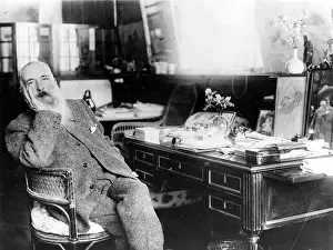 Giverny: CLAUDE MONET-The painter in his study in ?