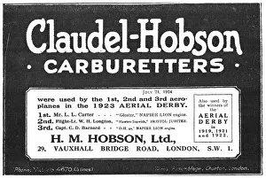 Carburetters: Claudel-Hobson Aero Engine Carburetters