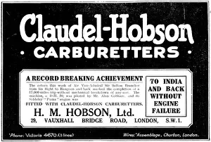 Carburetters: Claudel-Hobson Carburetters 1925