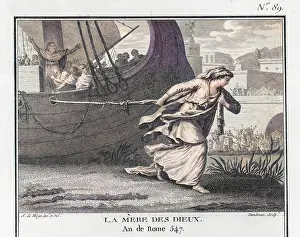 Cybele: Claudia Quinta dragging a ship into Rome