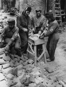 Reuse: Cleaning up after an air raid, 1944