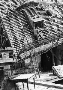 Elsewhere: Cleaning up after an air raid