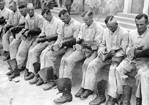 Compulsory: Cleaning boots at a unit of the Wehrmacht, 1935