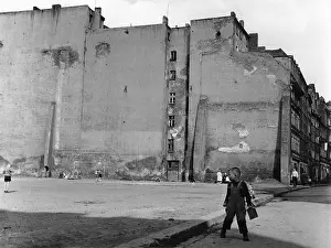 Flattened: Cleared bomb site in Wroclaw, Poland