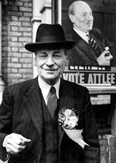 Atlee: Clement Attlee during 1955 election campaign