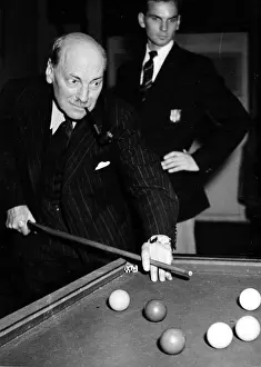 Meridian: Clement Attlee playing billiards, London