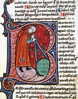 Measure: Clergyman measuring the circumference of a star with a great