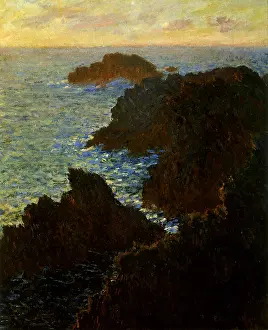 Seascapes: Cliffs at Belle-Ile, by Monet